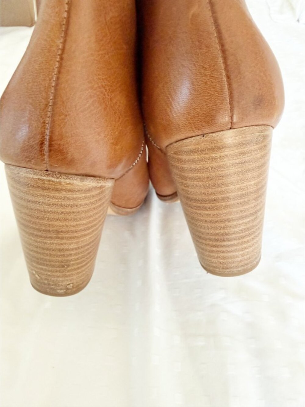 rag & bone Margot Booties Tan Zip Block Heel Ankle Boots 39.5 9.5 - Picture 8 of 12